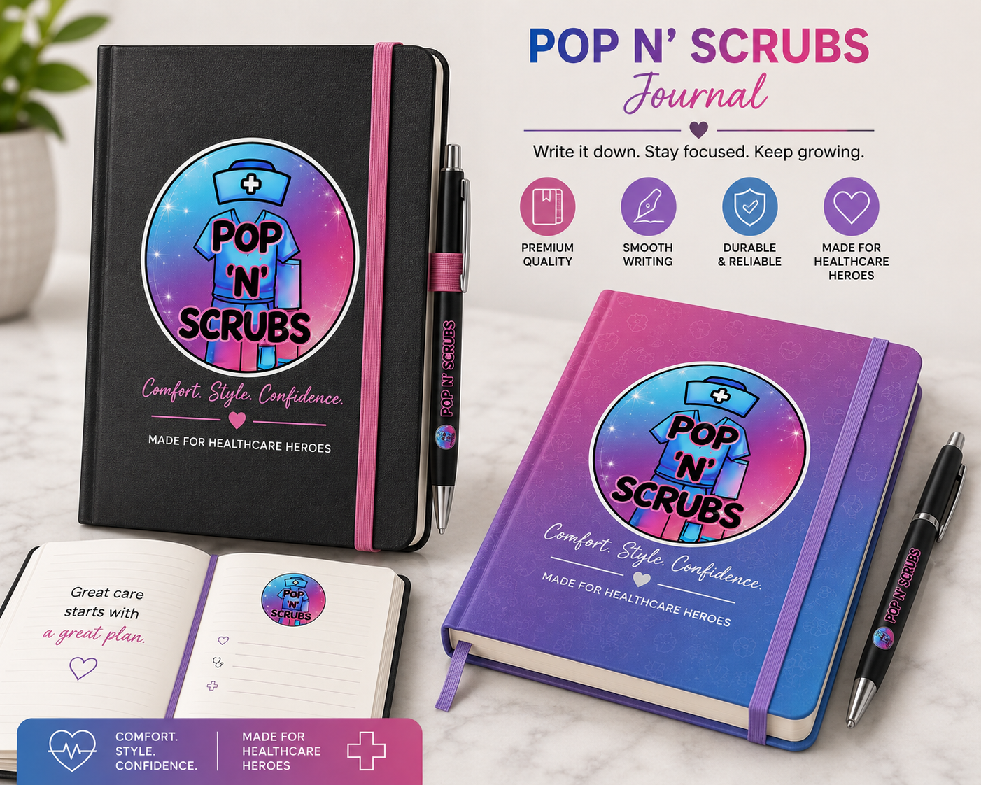 Pop N Scrubs Journal