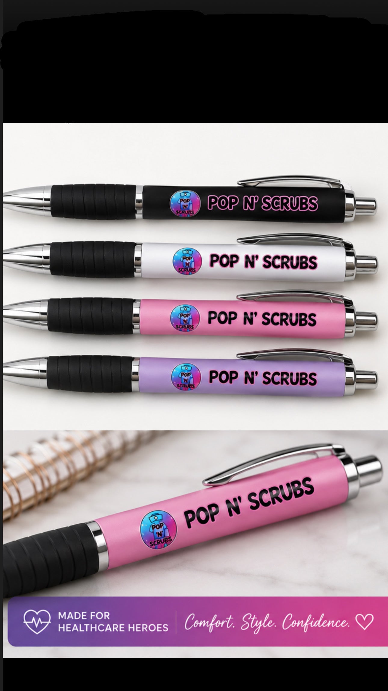 Pop N Scrubs Retractable Pen