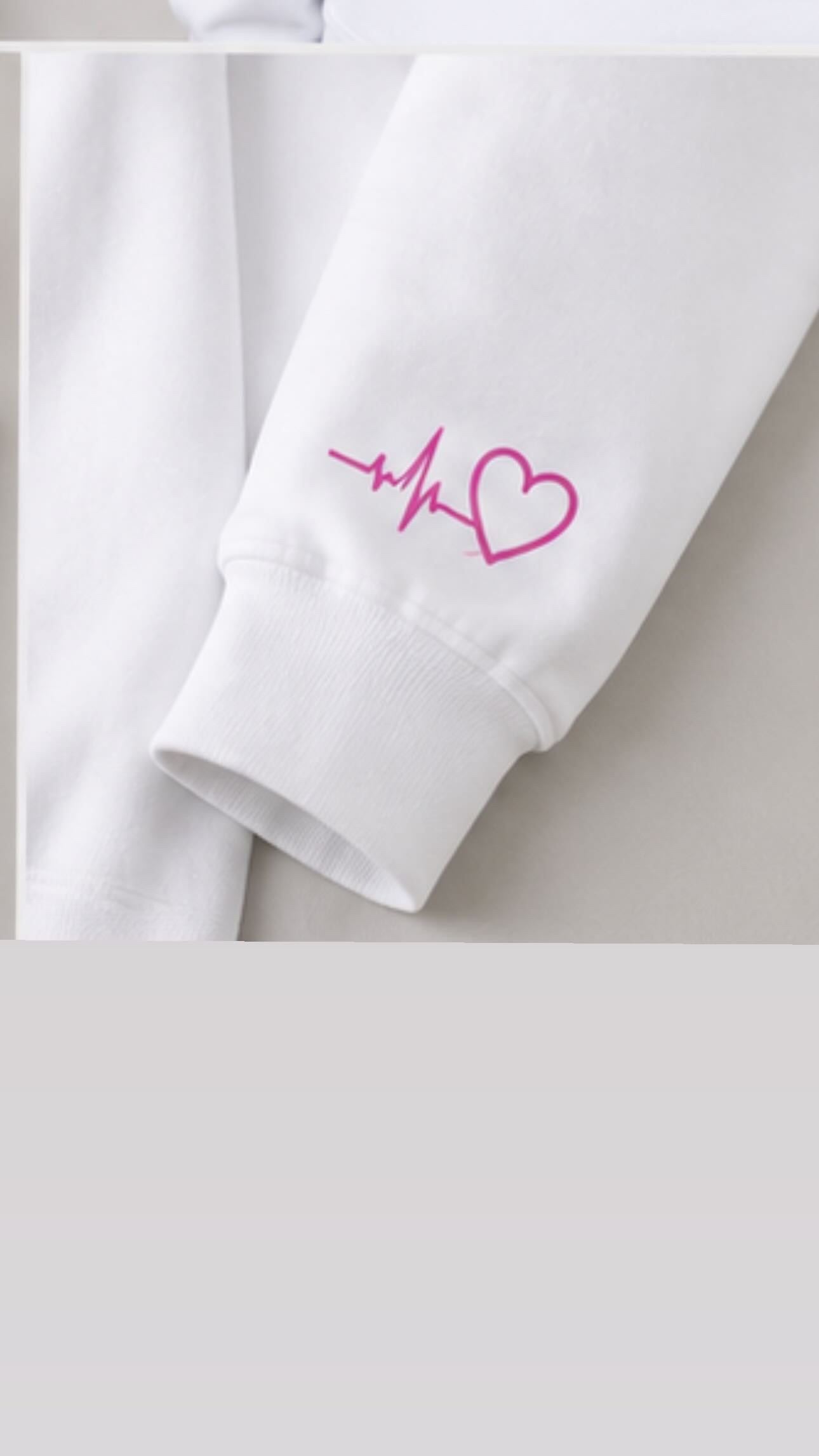 Pop N Scrubs Signature Logo Hoodie – White