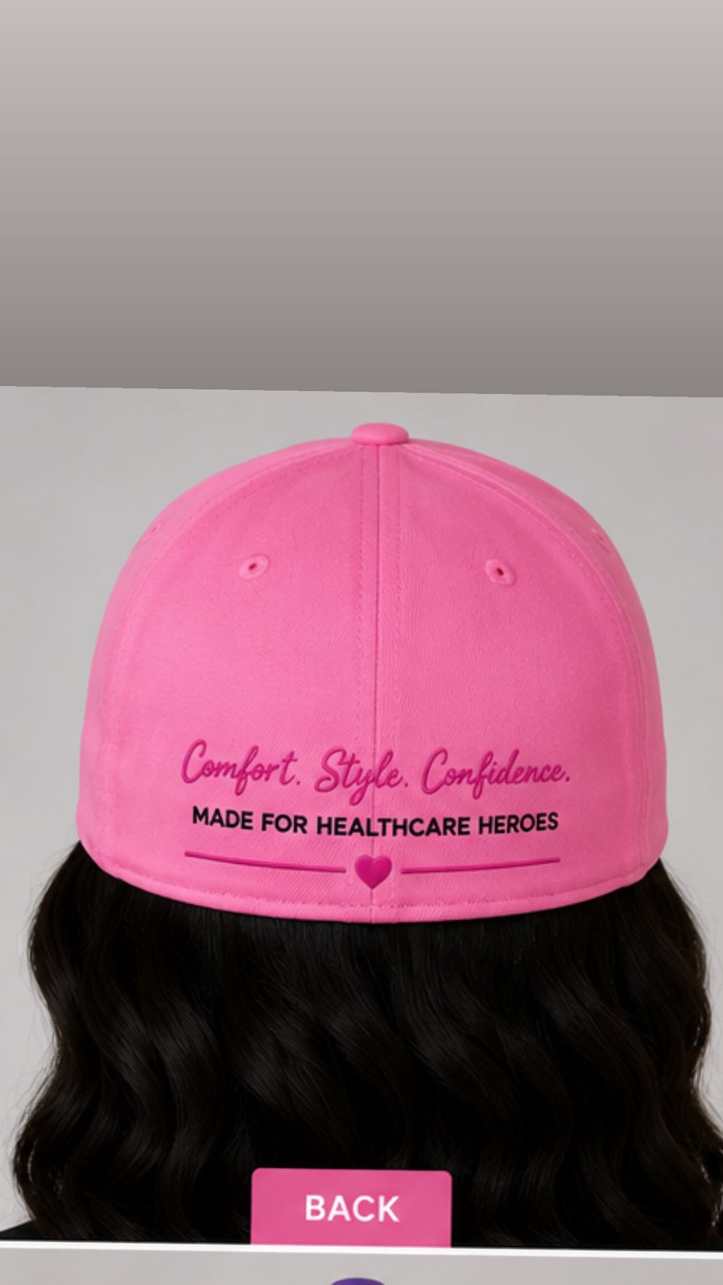 Pop N Scrubs Signature Logo Fitted Cap – Pink