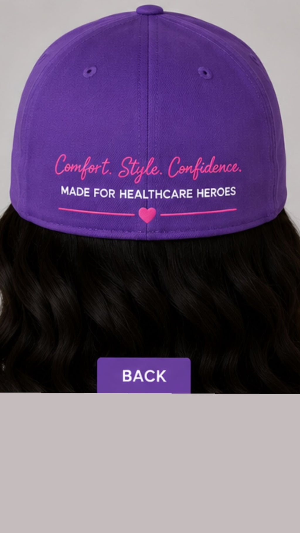 Pop N Scrubs Signature Logo Fitted Cap – Purple