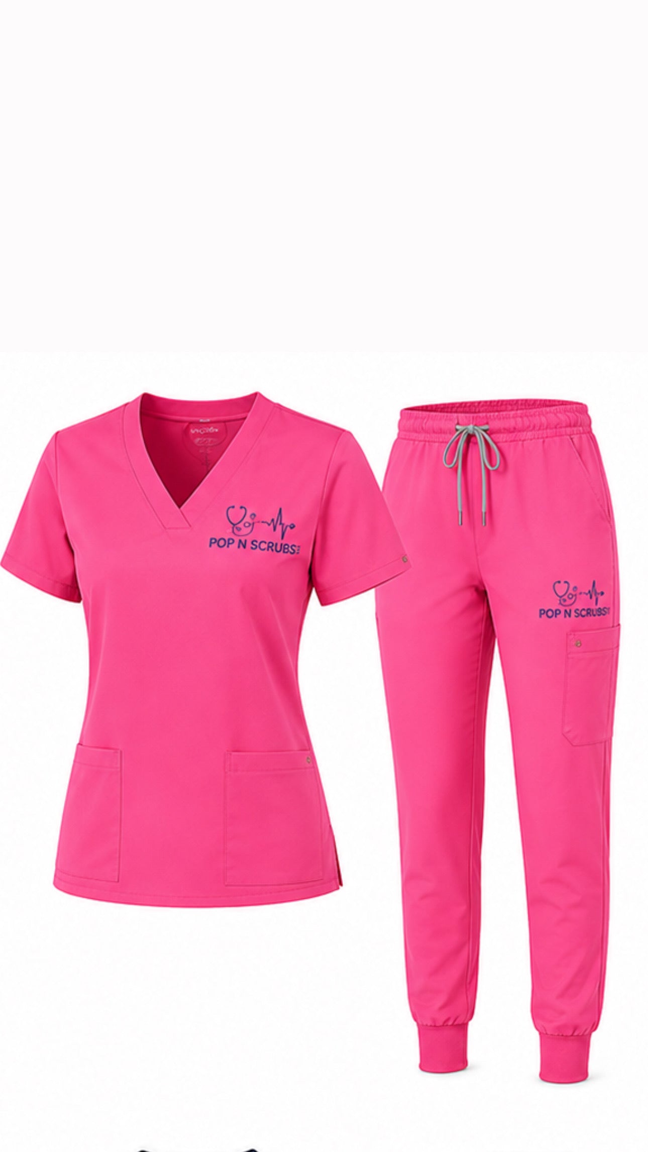 Pop N Scrubs Signature Scrub Set – Pink