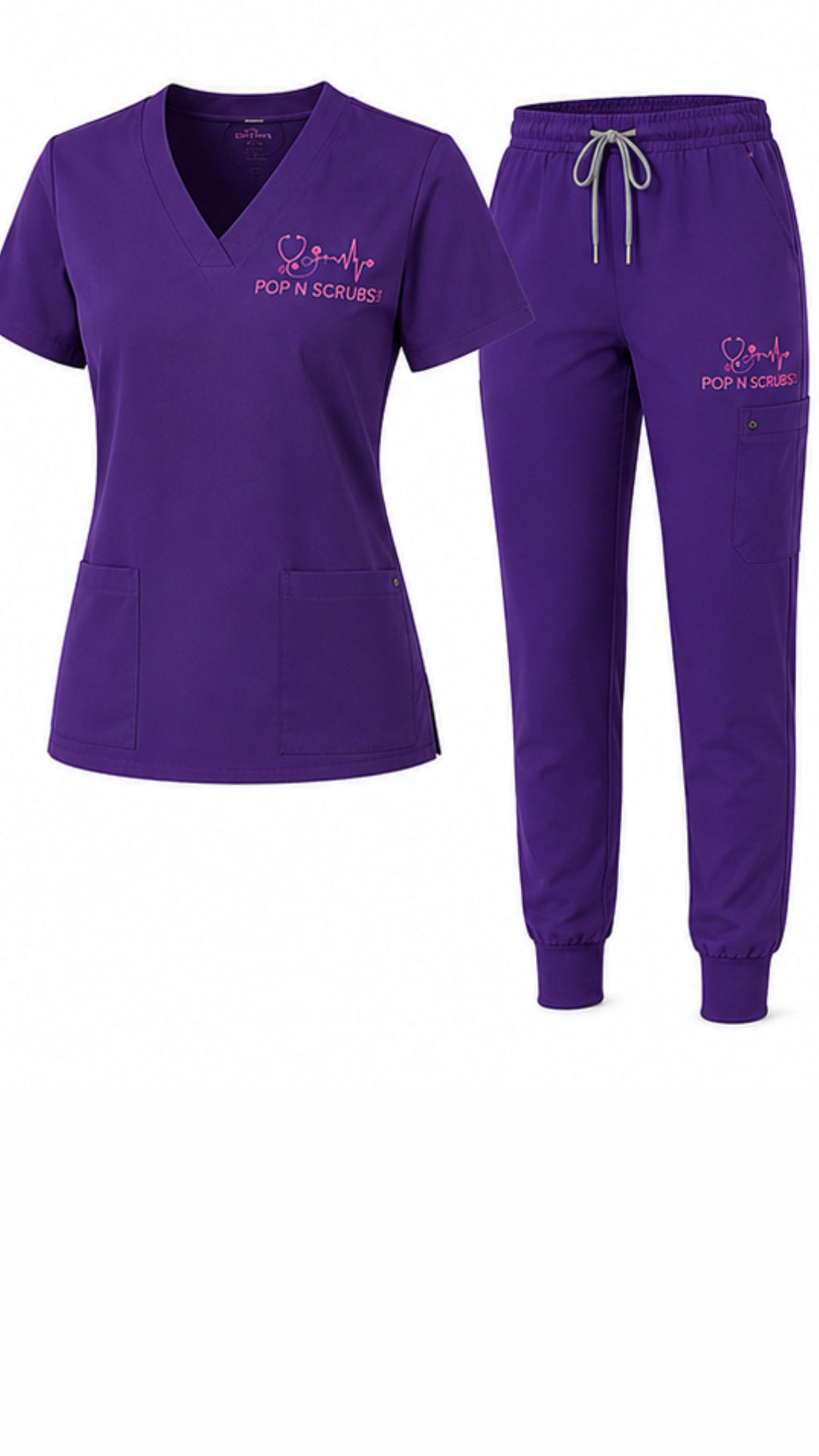Pop N Scrubs Signature Scrub Set – Purple