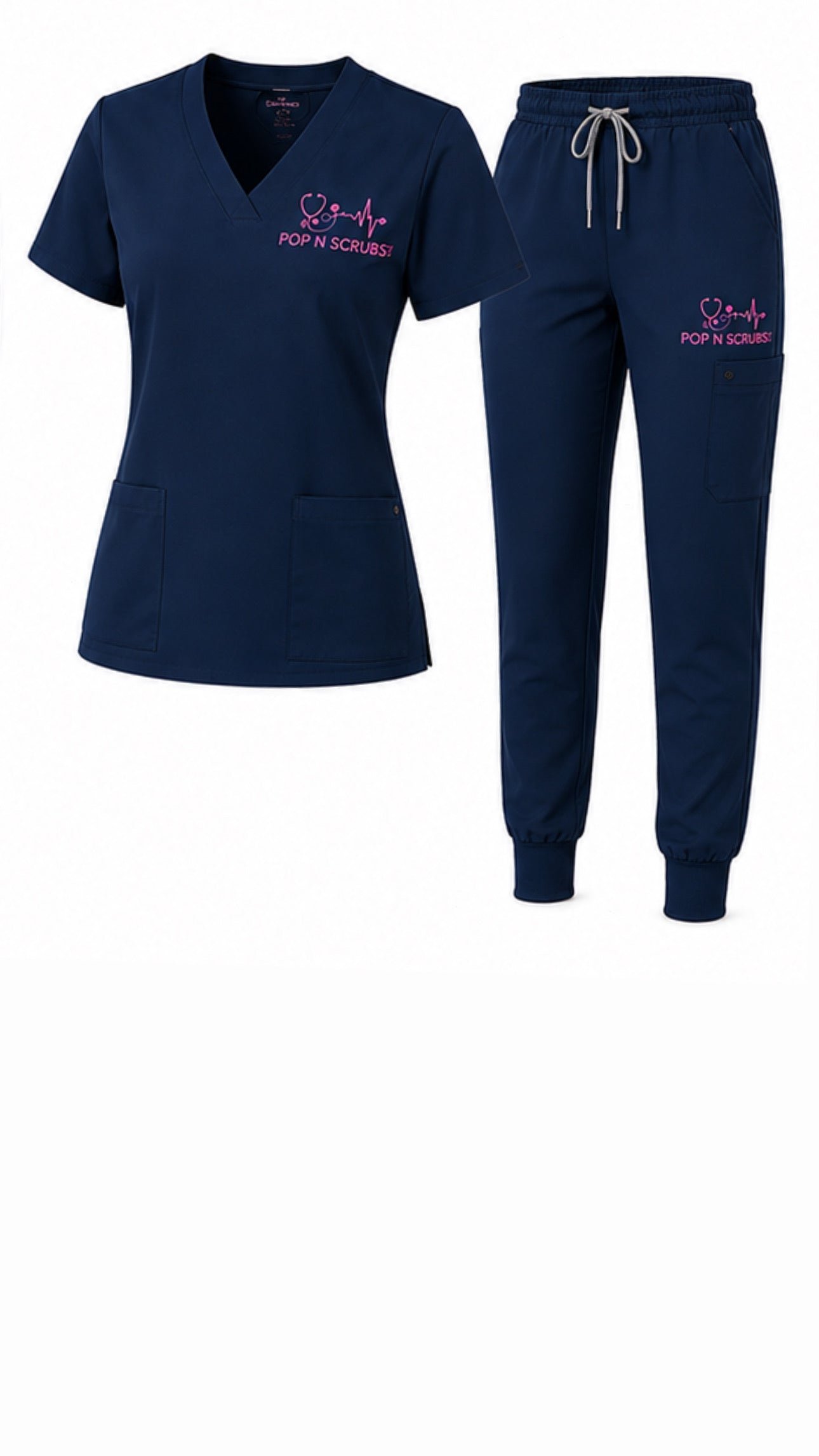 Pop N Scrubs Signature Scrub Set – Navy