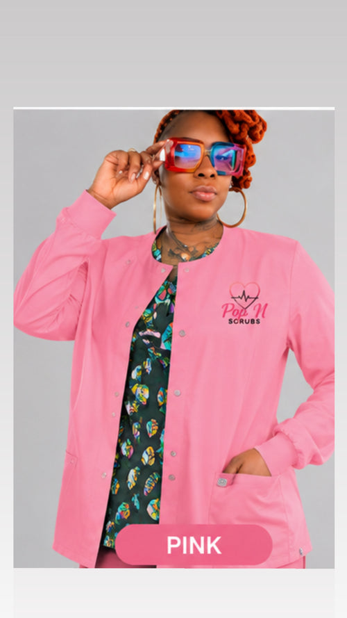 POP N SCRUBS Medical Scrub Jacket
