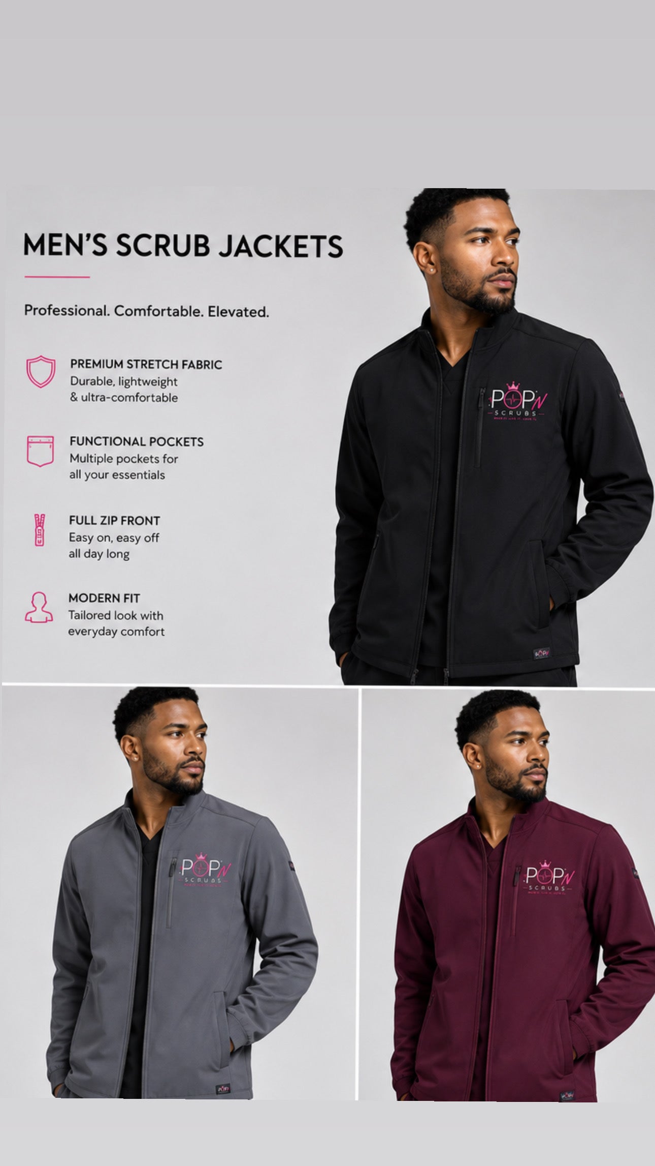 MEN’S POP N SCRUBS COMING SOON!
