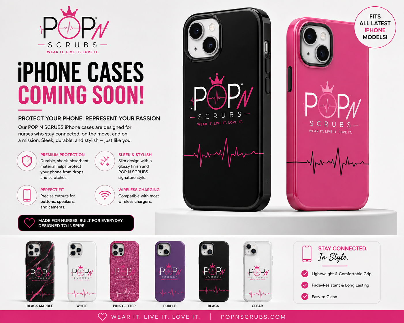 POP N SCRUBS iPhone Cases 📱✨

COMING SOON!