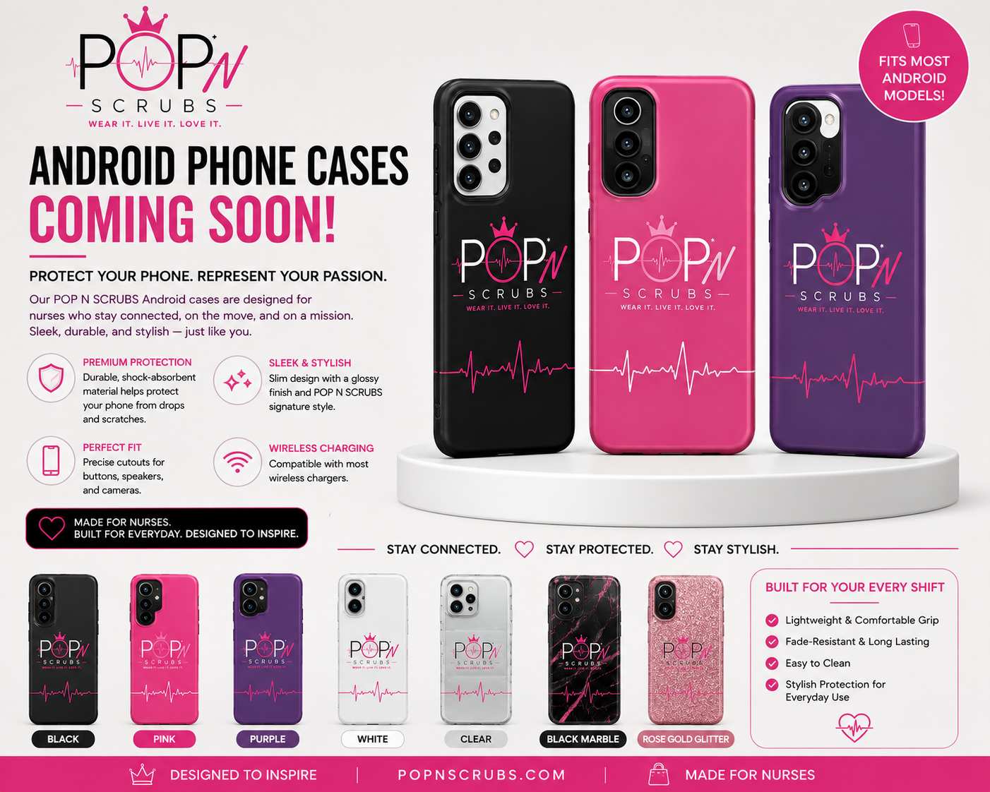 POP N SCRUBS Android Phone Cases 📱✨

COMING SOON!